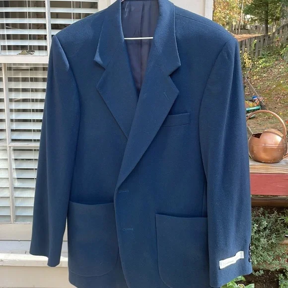 NWT-Men's Cobalt Blue Cashmere Blend Blazer/Jacket Size 40S